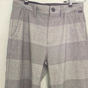 Vans Gray Striped Men's Flat Front Shorts